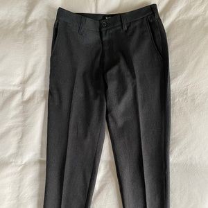 Bluffworks Gramercy Pants Tailored Fit Gotham Grey Charcoal Dress 32 x 29